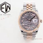 EWF Swiss 3235 Rolex Datejust 36 2-Tone Rose Gold Gray Palm Face with Diamonds_th.jpg